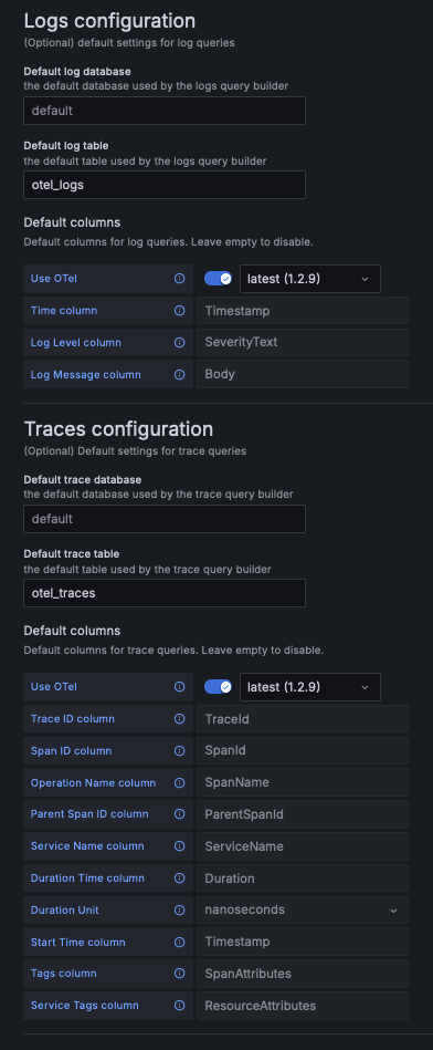 Connector config